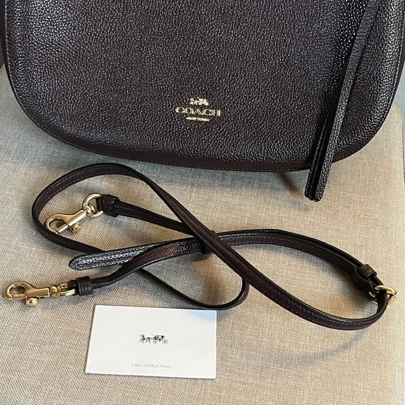 Coach Oxblood Leather Shoulder Bag with Crossbody strap (Sutton Crossbody) - Picture 6 of 6